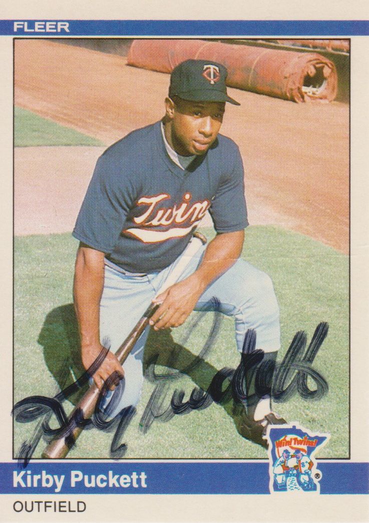 Aacs Autographs Kirby Puckett Autographed Fleer Baseball Card