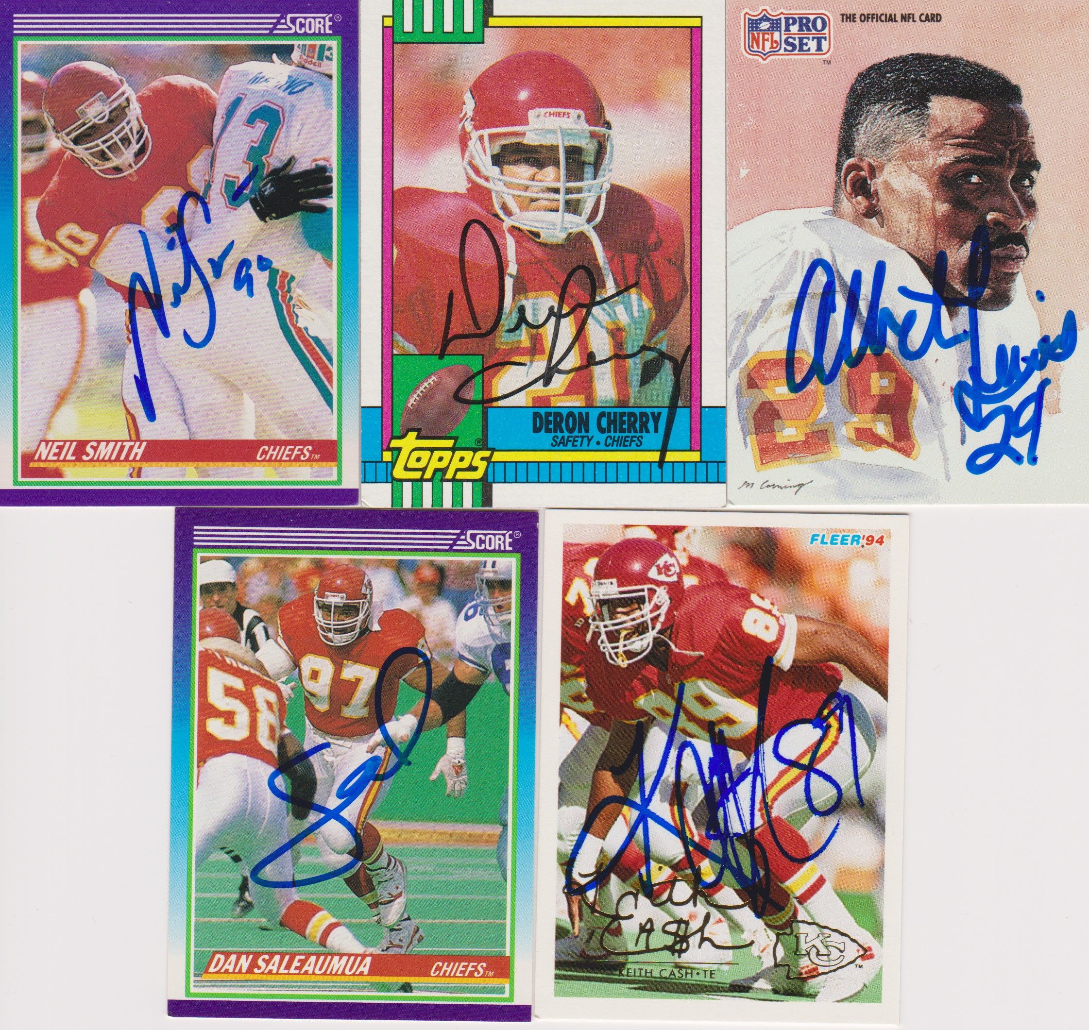 AACS Autographs Kansas City Chiefs Autographed Lot Of 5 Football