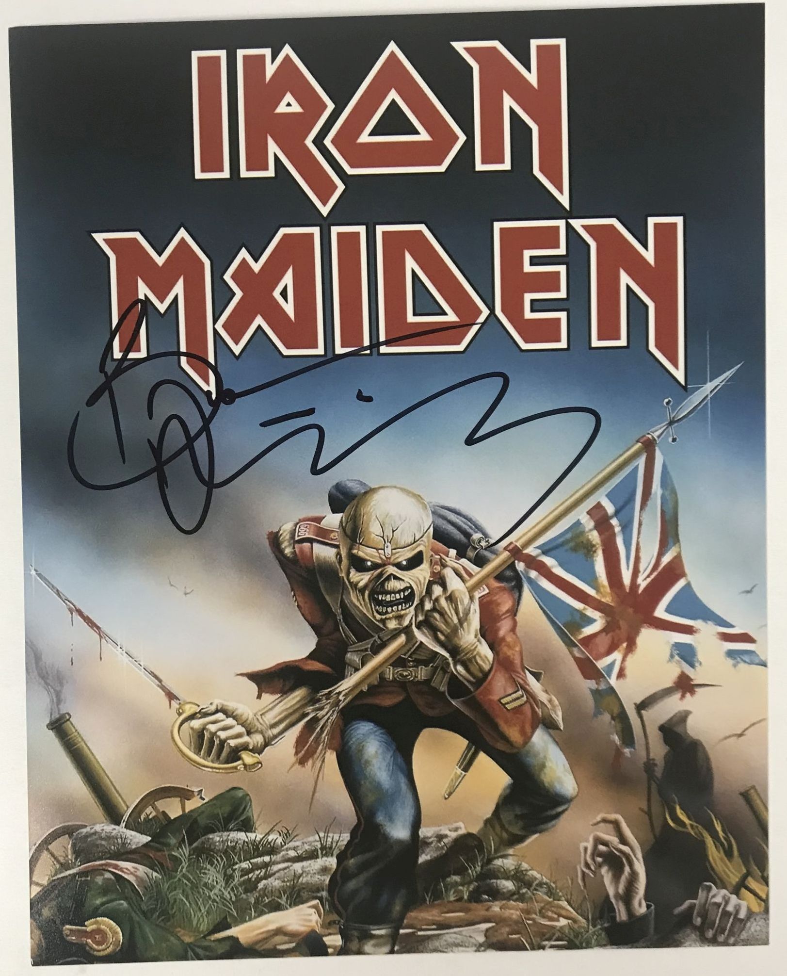 AACS Autographs Bruce Dickinson Autographed Iron Maiden Glossy 8x10